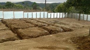 The rear of the main building foundation excavation
