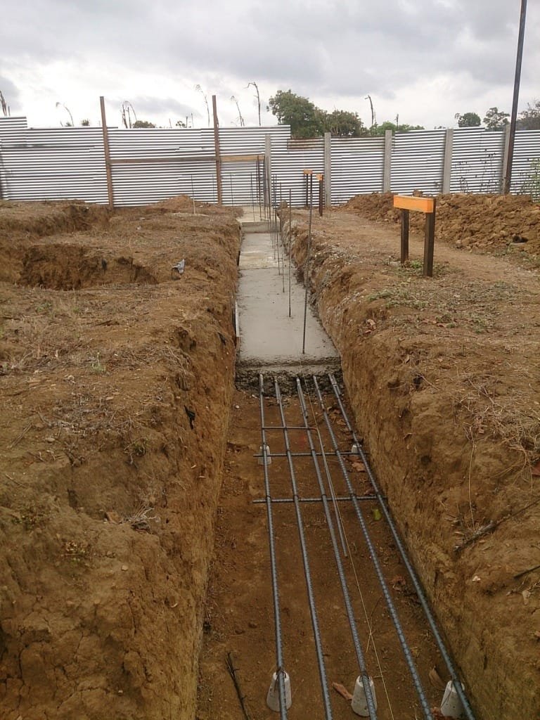 Main building ramp footer